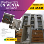 Venta de Departamento En Barranco, Lima – US$ 163,000 – pedro salazar