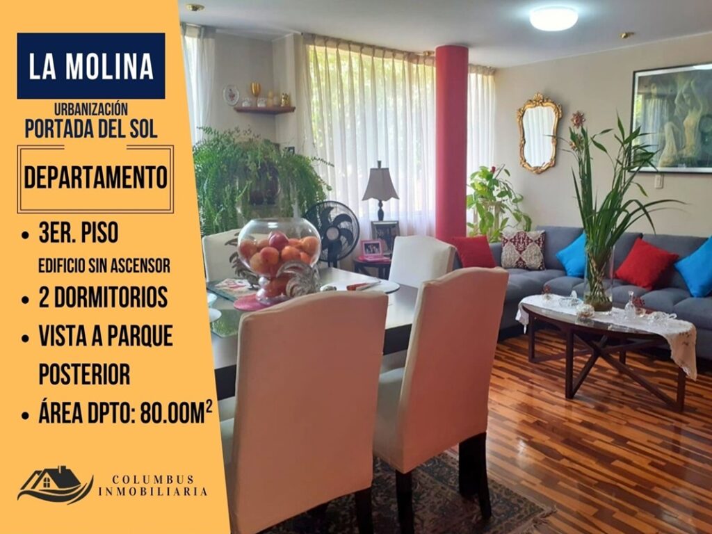 Venta de Departamento En La Molina, Lima – US$ 95,000 – Portada del Sol – La Molina, altura Av. Los Fresnos cdra.16 y  Alameda del Corregidor cdra.28