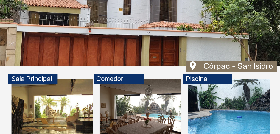 Alquiler de Casa En San Isidro, Lima – US$ 4,000 –