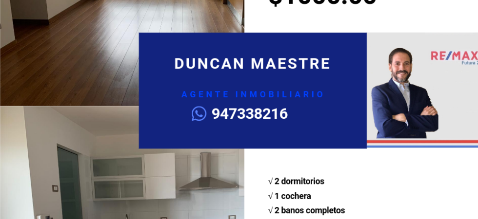 Alquiler de Departamento En San Borja, Lima – US$ 1,000 –