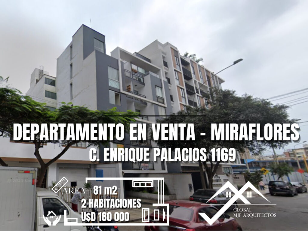 Venta de Departamento En Miraflores, Lima – US$ 180,000 –