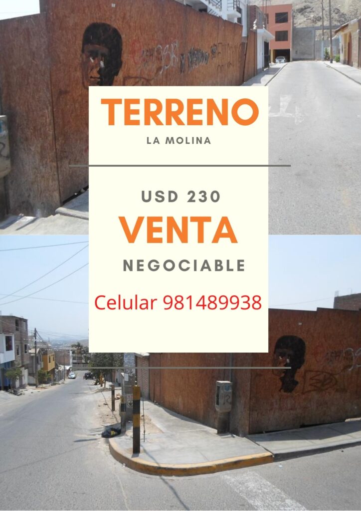Venta de Terreno En La Molina, Lima – US$ 230,000 –