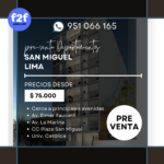 Venta de Departamento En San Miguel, Lima – US$ 79,000 –