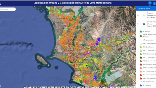 Visor de la Zonificación de Lima Metropolitana